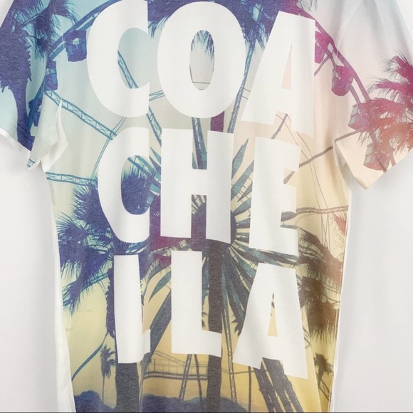 H&M Coachella Palm Tree & Ferris Wheel Tshirt M - Picture 2 of 6